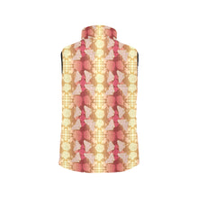 Load image into Gallery viewer, Butterfly and Roses on Geometric Women&#39;s Padded Vest Jacket
