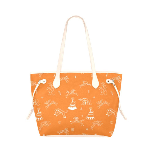 Ledger Dables Orange Clover Canvas Tote Bag