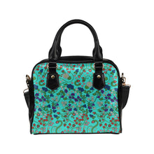 Load image into Gallery viewer, Grandmother Stories Turquoise Shoulder Handbag
