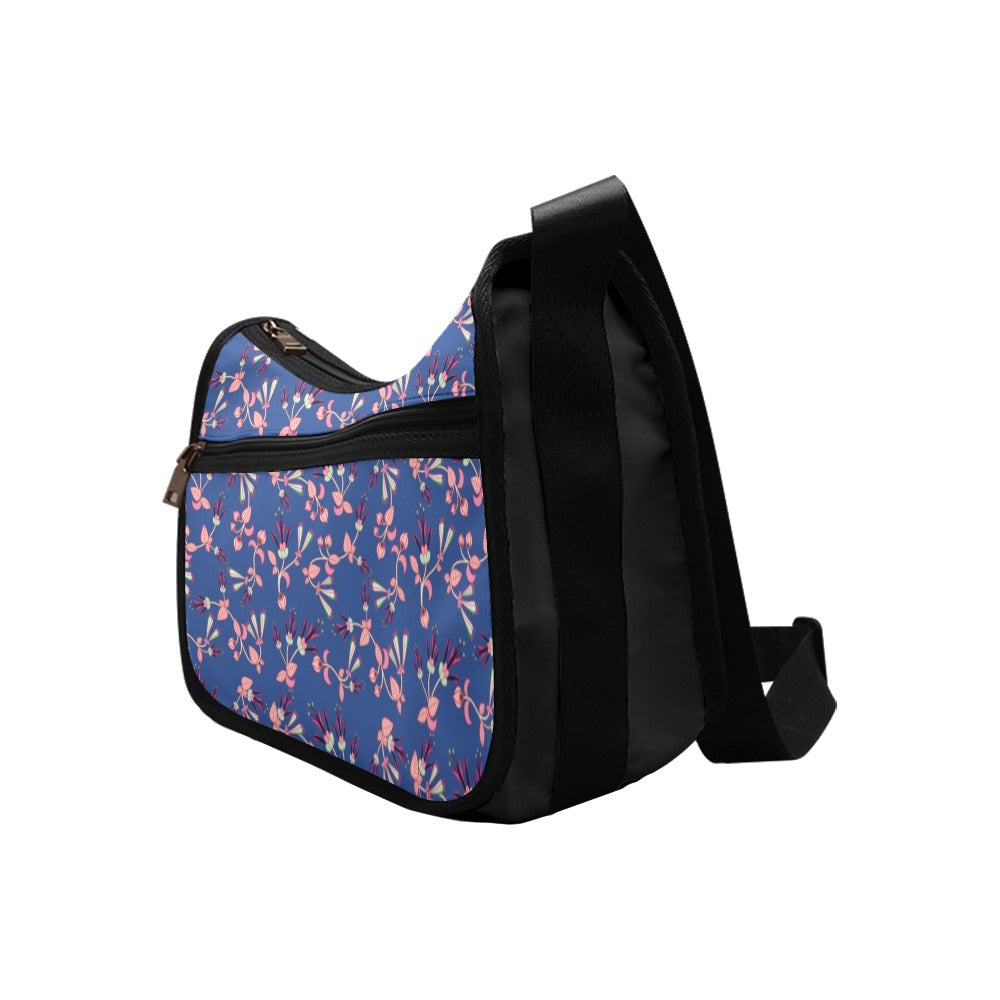 Swift Floral Peach Blue Crossbody Bags