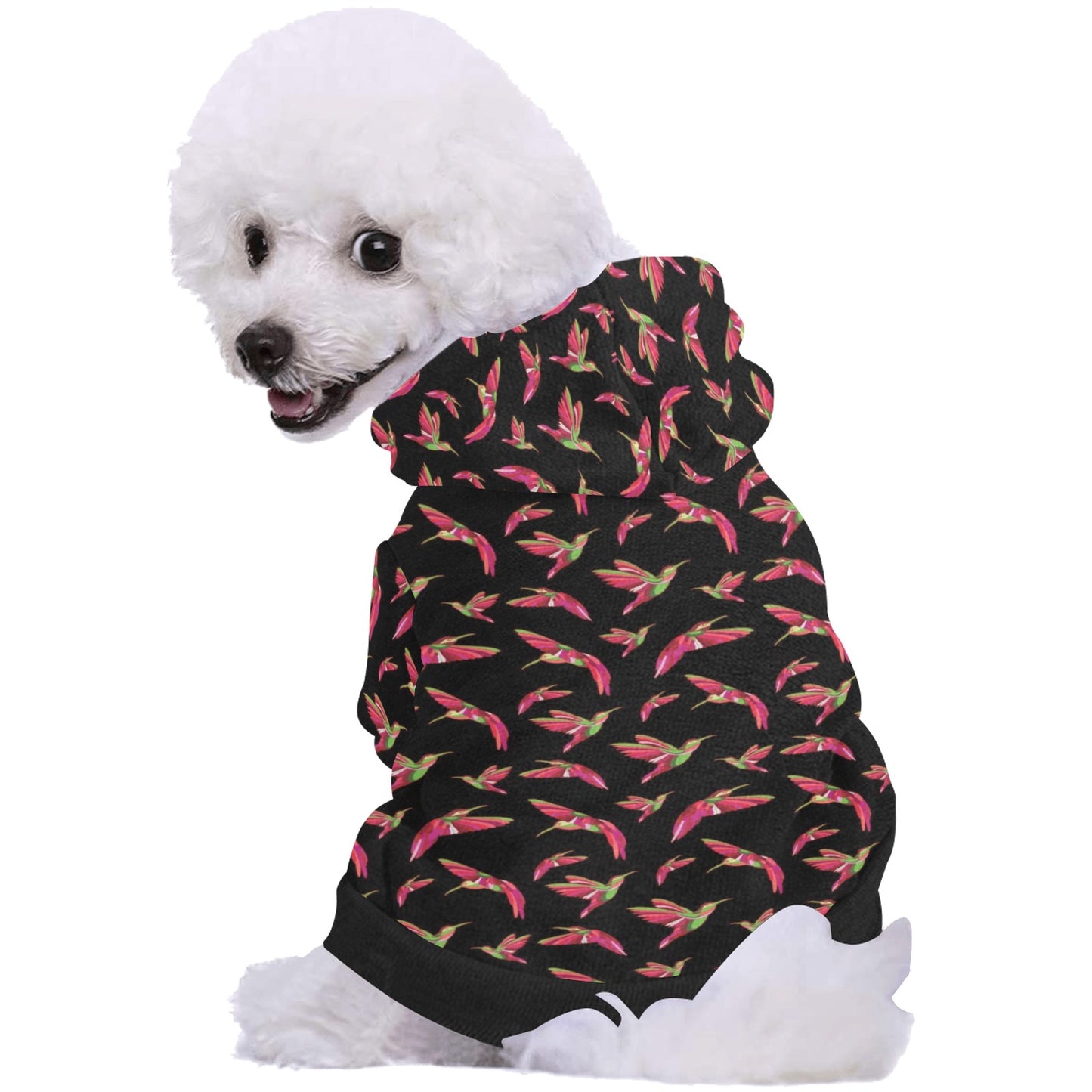 Red Swift Colourful Black Pet Dog Hoodie