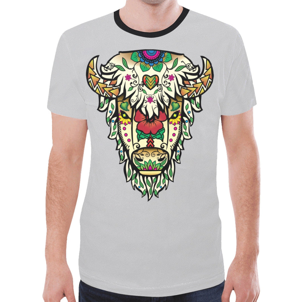 Buffalo Spirit Guide (Gray) New T-shirt for Men