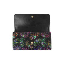 Load image into Gallery viewer, Neon Floral Buffalos Women&#39;s Trifold Wallet
