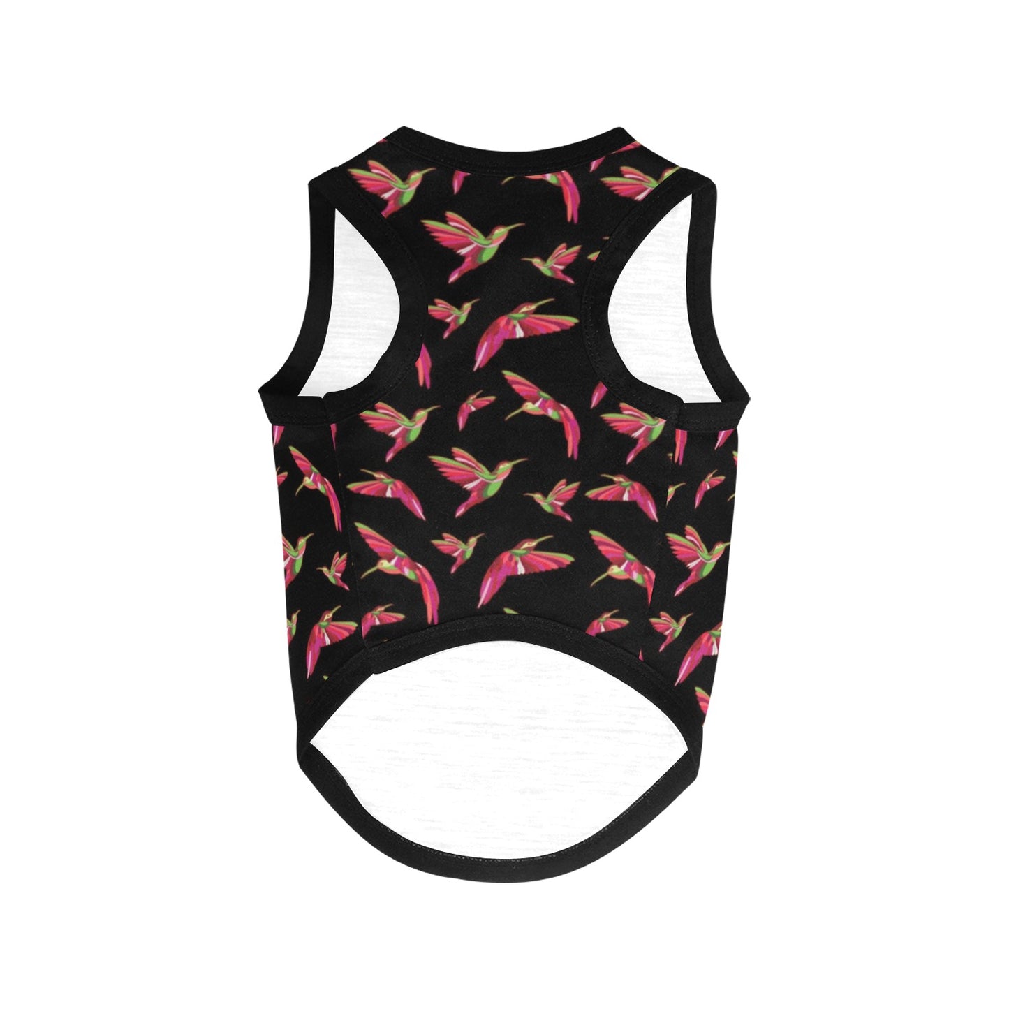 Red Swift Colourful Black Pet Tank Top