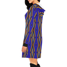 Load image into Gallery viewer, Diamond in the Bluff Blue Hoodie Dress
