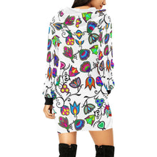 Load image into Gallery viewer, Indigenous Paisley White Hoodie Dress
