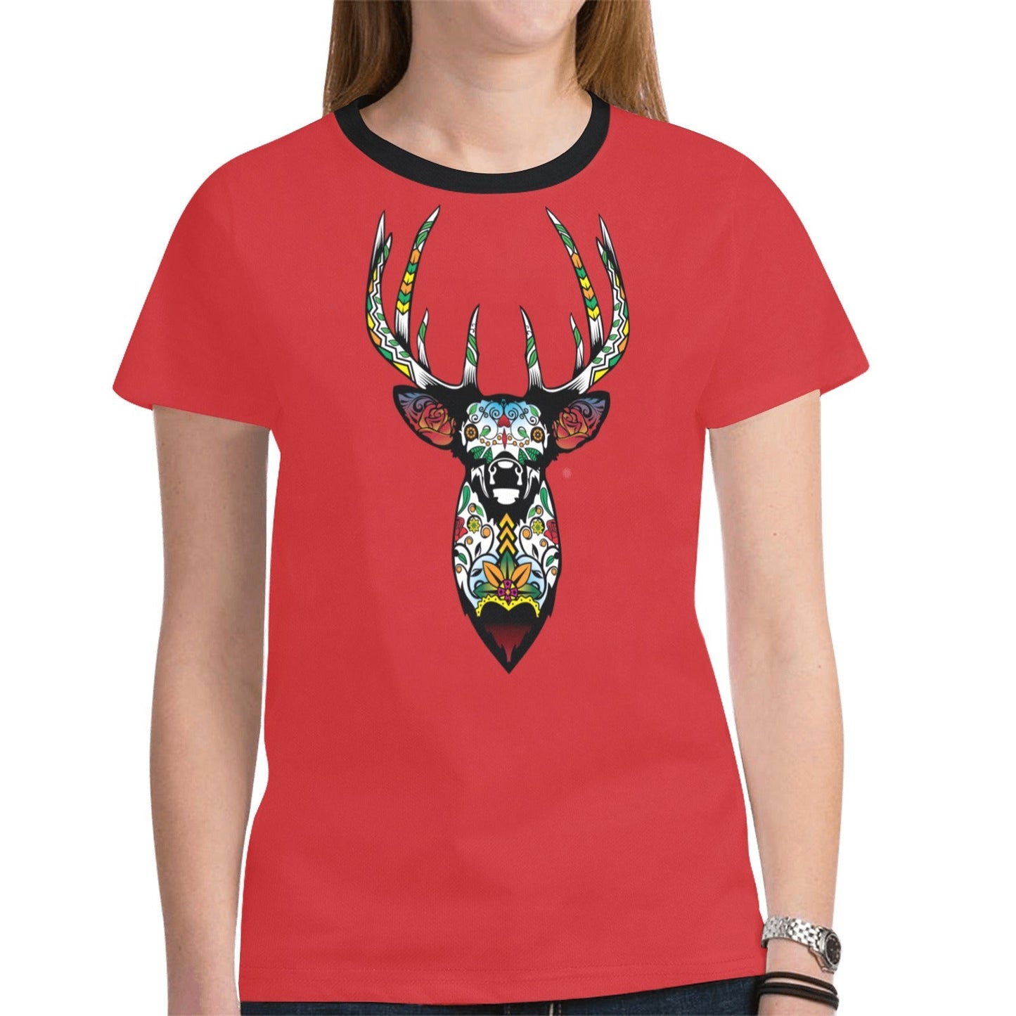 Elk Spirit Guide Red Tee