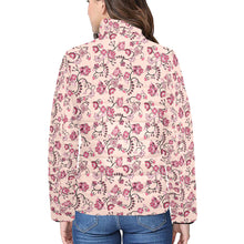 Load image into Gallery viewer, Floral Amour Women&#39;s Stand Collar Padded Jacket
