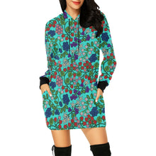 Load image into Gallery viewer, Takwakin Harvest Turquoise Hoodie Dress
