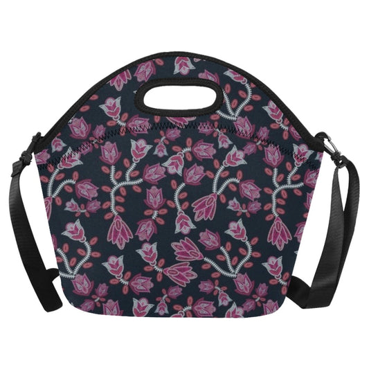 Beaded Pink Neoprene Lunch Bag