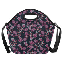 Load image into Gallery viewer, Beaded Pink Neoprene Lunch Bag
