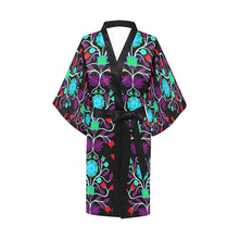 Load image into Gallery viewer, Floral Beadwork Four Clans Winter Kimono Robe
