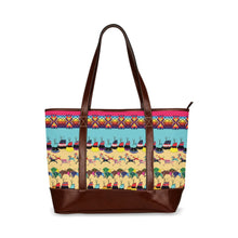 Load image into Gallery viewer, Horses and Buffalo Ledger Pink Tote Handbag
