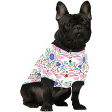 Load image into Gallery viewer, Floral Beadwork Four Clans White Pet Dog Round Neck Shirt
