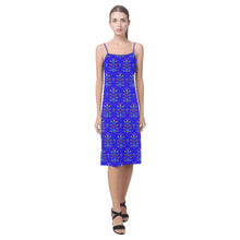 Load image into Gallery viewer, Dakota Damask Blue Alcestis Slip Dress
