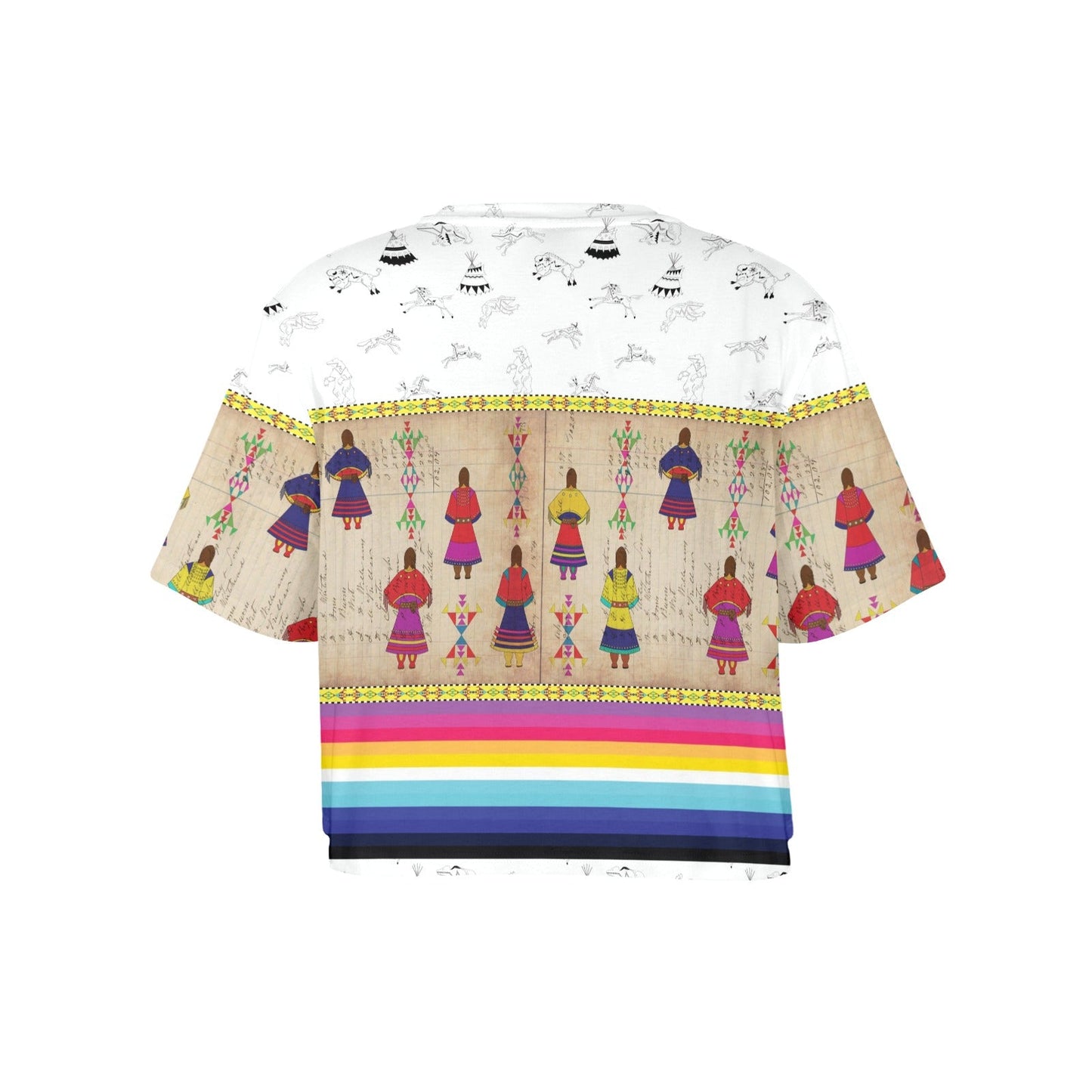 Ledger Round Dance Clay Crop Top