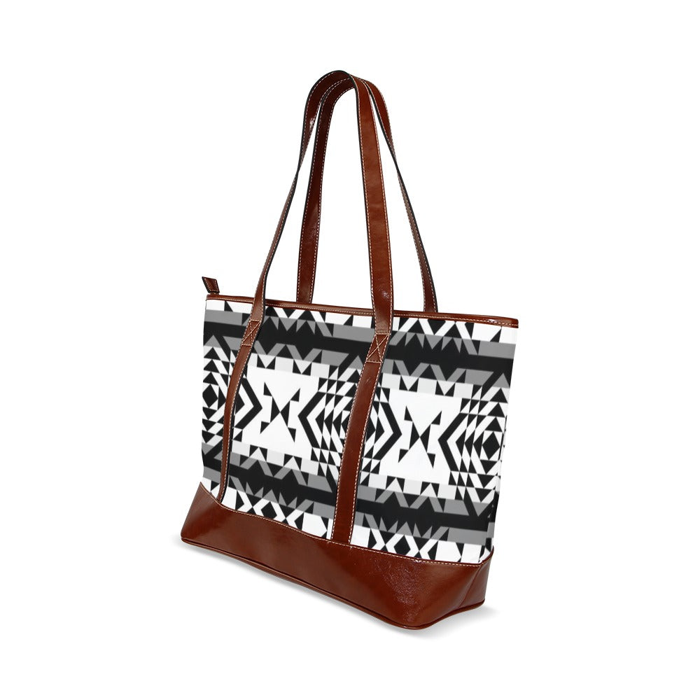 Black Rose Blizzard Tote Handbag