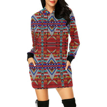 Load image into Gallery viewer, Medicine Blessing Red Hoodie Dress
