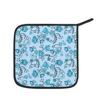 Load image into Gallery viewer, Blue Floral Amour Oven Mitt &amp; Pot Holder
