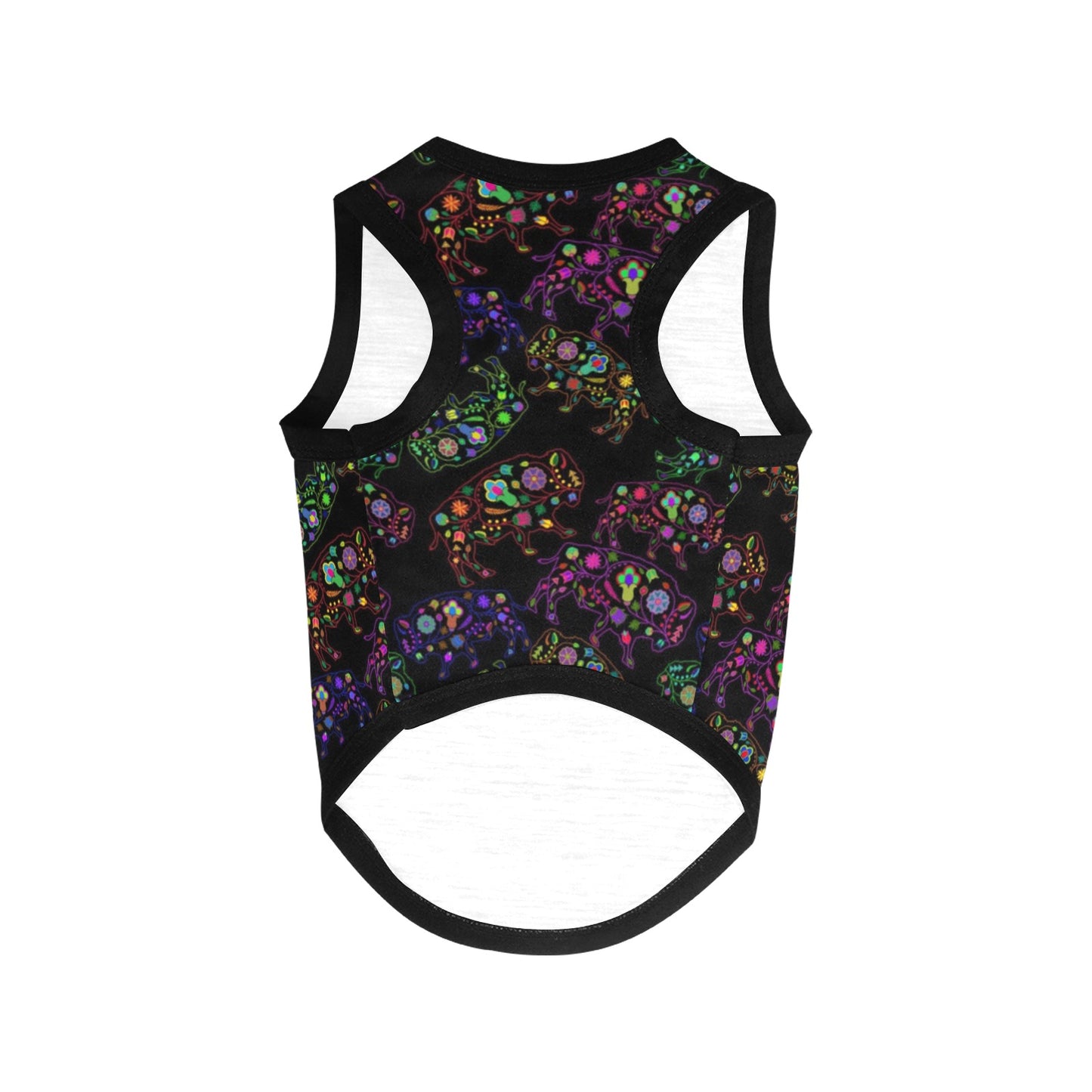 Neon Floral Buffalos Pet Tank Top