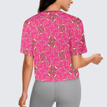 Load image into Gallery viewer, Willow Bee Bubblegum Crop Top
