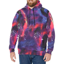 Load image into Gallery viewer, Animal Ancestors 3 Blue Pink Swirl Men&#39;s Long Sleeve Fleece Hoodie
