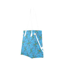 Load image into Gallery viewer, Willow Bee Saphire Clover Canvas Tote Bag
