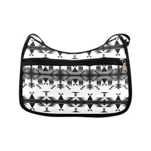 Load image into Gallery viewer, Between the Mountains White and Black Crossbody Bags

