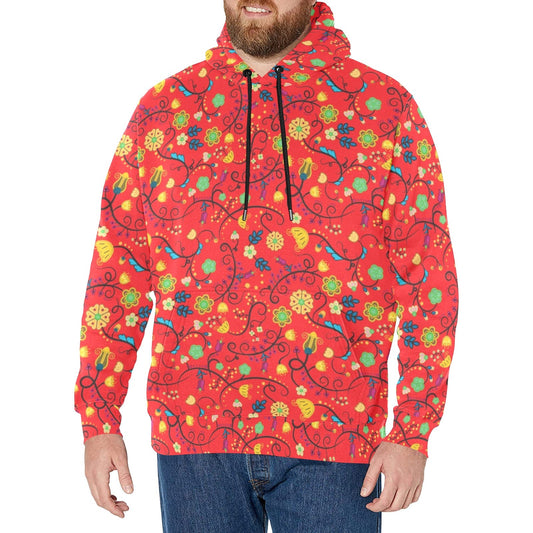 Nipin Blossom Fire Men's Long Sleeve Fleece Hoodie