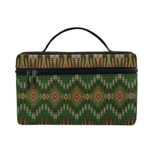 Load image into Gallery viewer, Fire Feather Green Cosmetic Bag/Large
