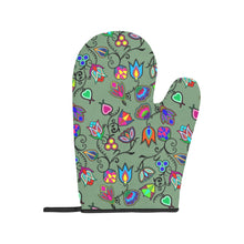 Load image into Gallery viewer, Indigenous Paisley Dark Sea Oven Mitt &amp; Pot Holder
