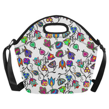 Load image into Gallery viewer, Indigenous Paisley White Neoprene Lunch Bag/Large
