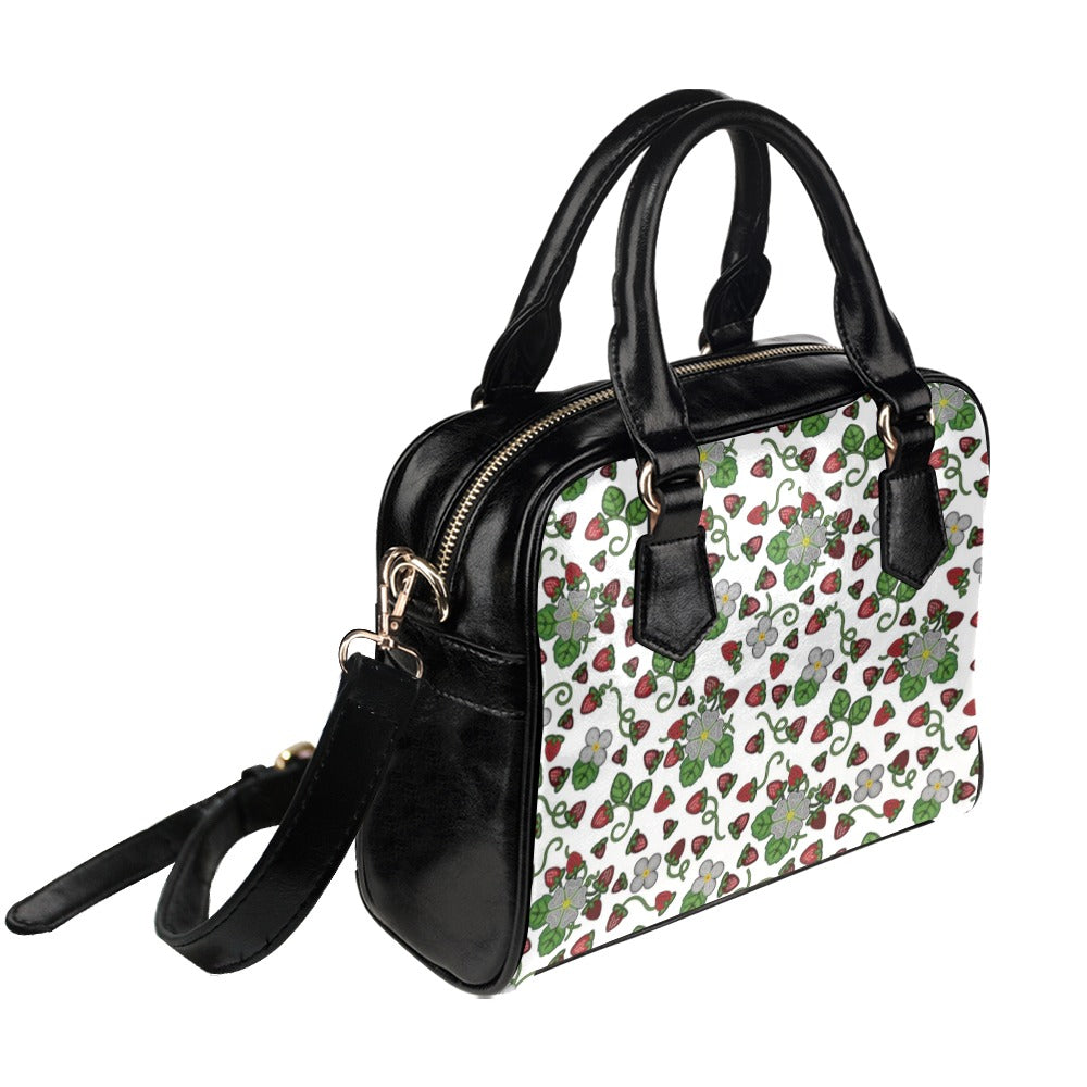 Strawberry Dreams White Shoulder Handbag