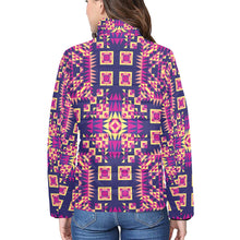 Load image into Gallery viewer, Kaleidoscope Bleu Women&#39;s Stand Collar Padded Jacket
