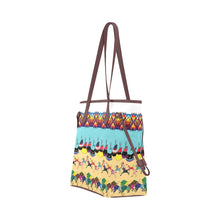 Load image into Gallery viewer, Horses and Buffalo Ledger White Clover Canvas Tote Bag
