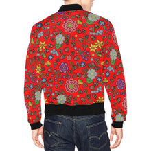 Load image into Gallery viewer, Berry Pop Fire Bomber Jacket for Men
