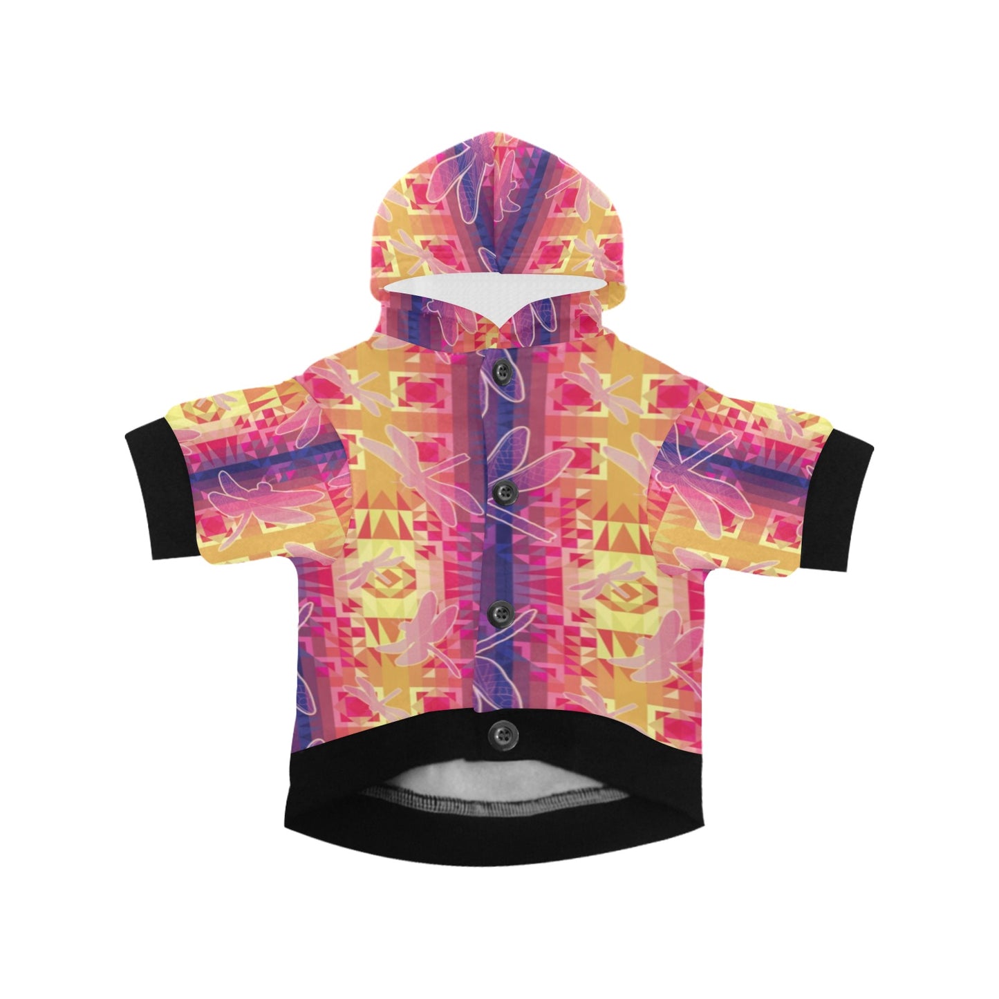 Kaleidoscope Dragonfly Pet Dog Hoodie