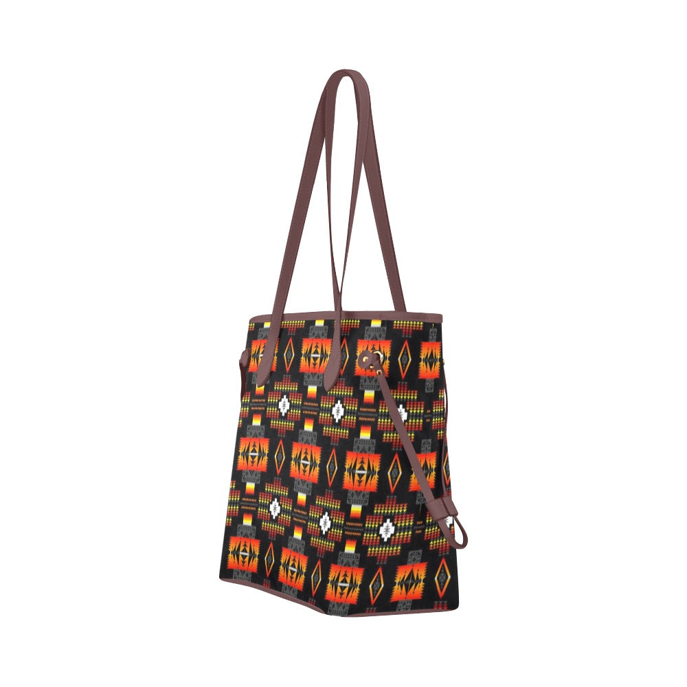 Seven Tribes Black Clover Canvas Tote Bag