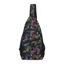 Load image into Gallery viewer, Neon Floral Wolves Chest Bag
