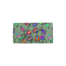 Load image into Gallery viewer, Indigenous Paisley Dark Sea Women&#39;s Trifold Wallet
