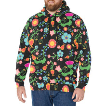 Load image into Gallery viewer, Bee Spring Night Men&#39;s Long Sleeve Fleece Hoodie
