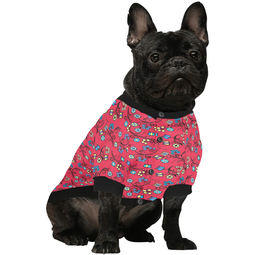 Blue Trio Cardinal Pet Dog Round Neck Shirt