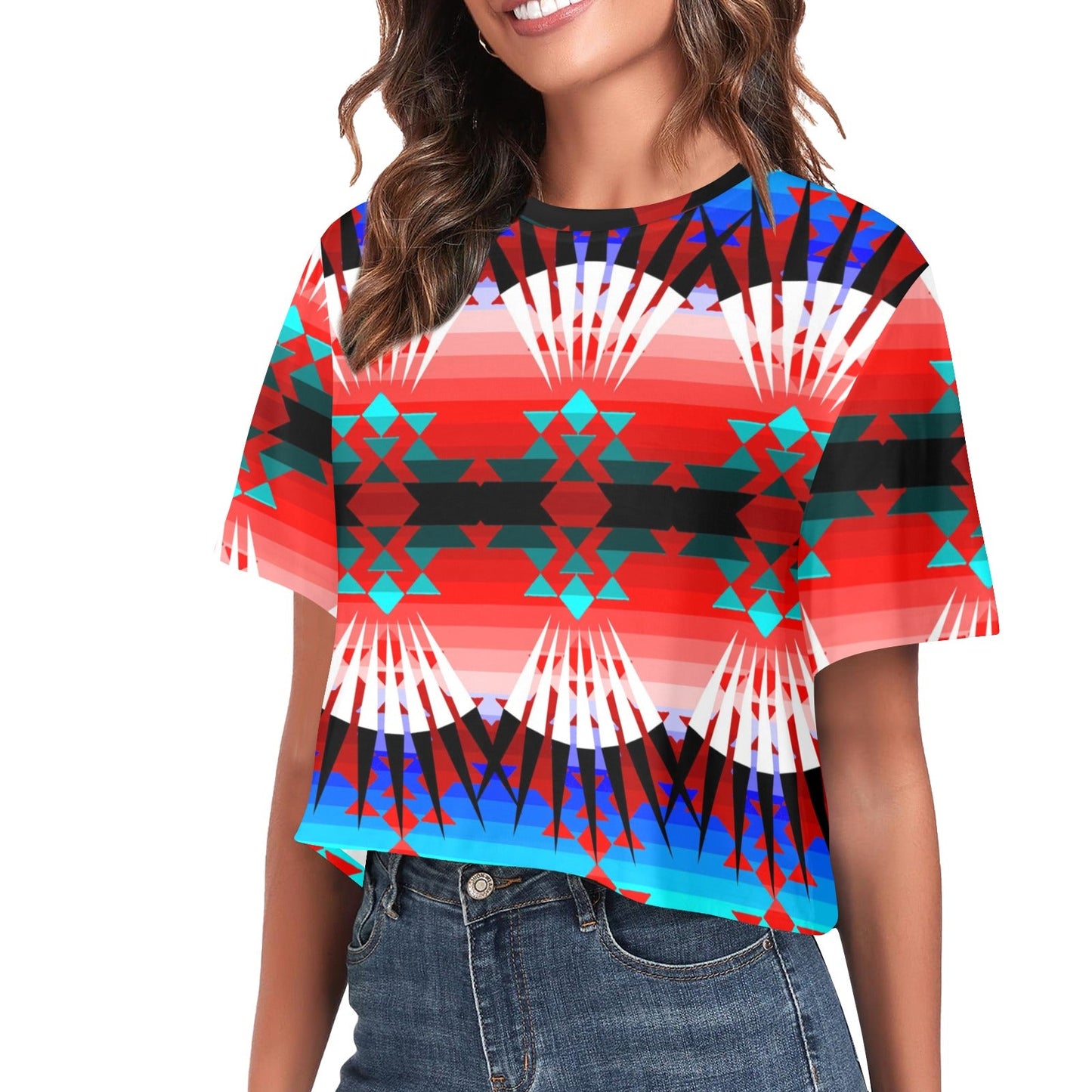 Northwest Ribbonwork Bustles Crop Top