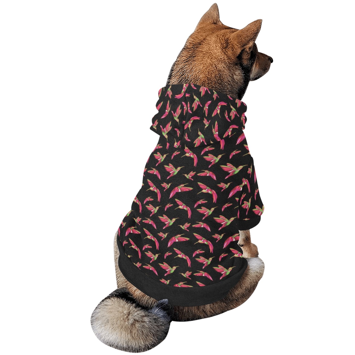 Red Swift Colourful Black Pet Dog Hoodie