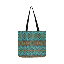 Load image into Gallery viewer, Fire Feather Turquoise Reusable Shopping Bag
