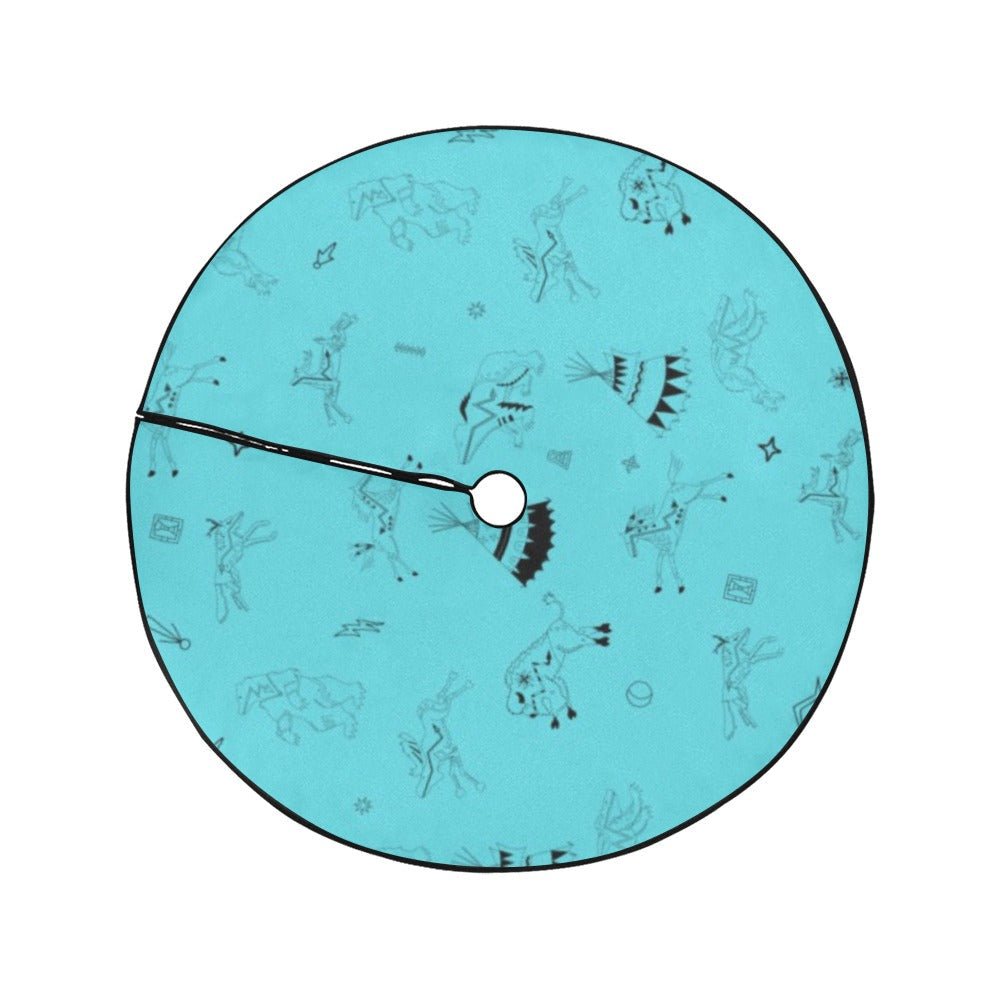 Ledger Dabbles Turquoise Tree Skirt