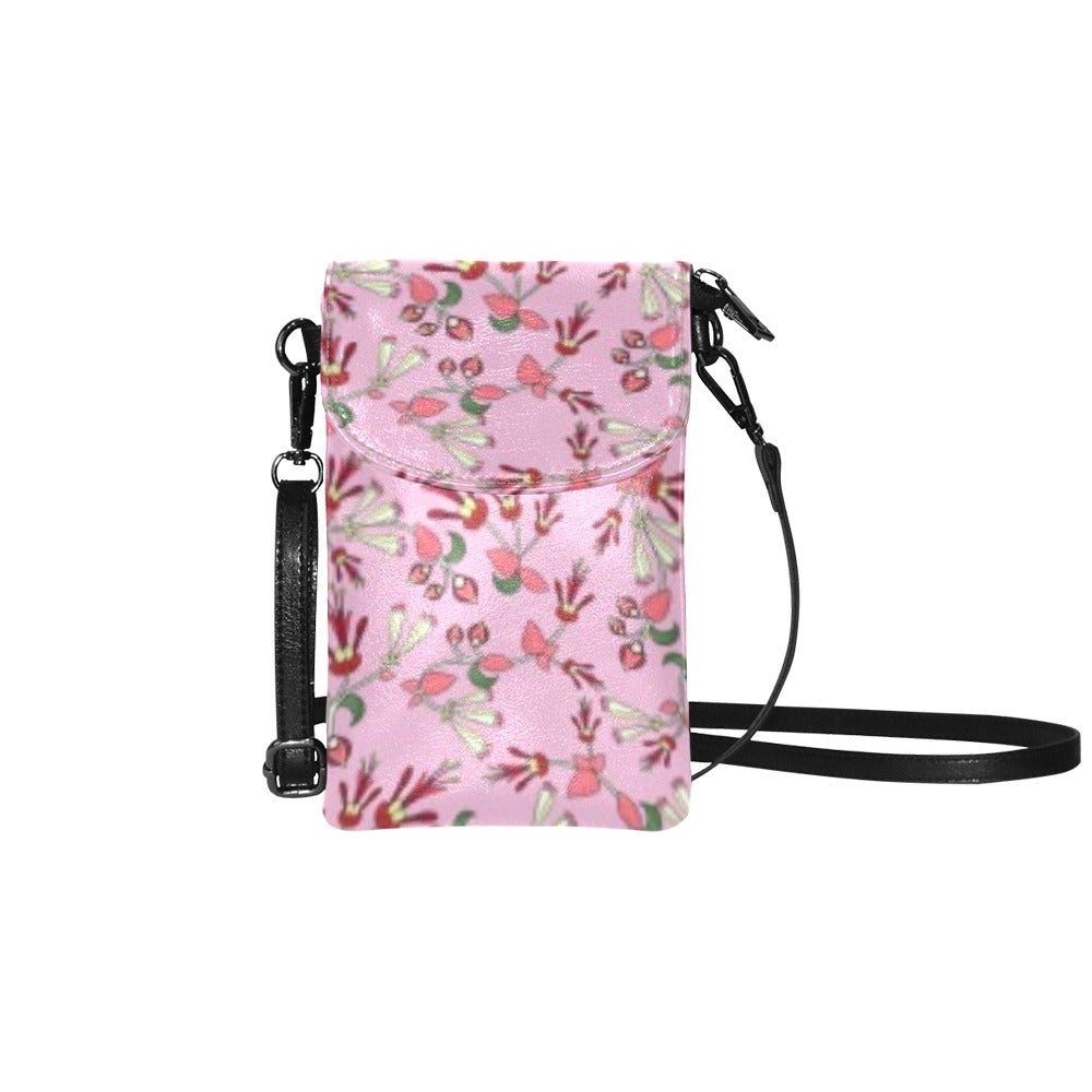 Strawberry Floral Small Cell Phone Purse