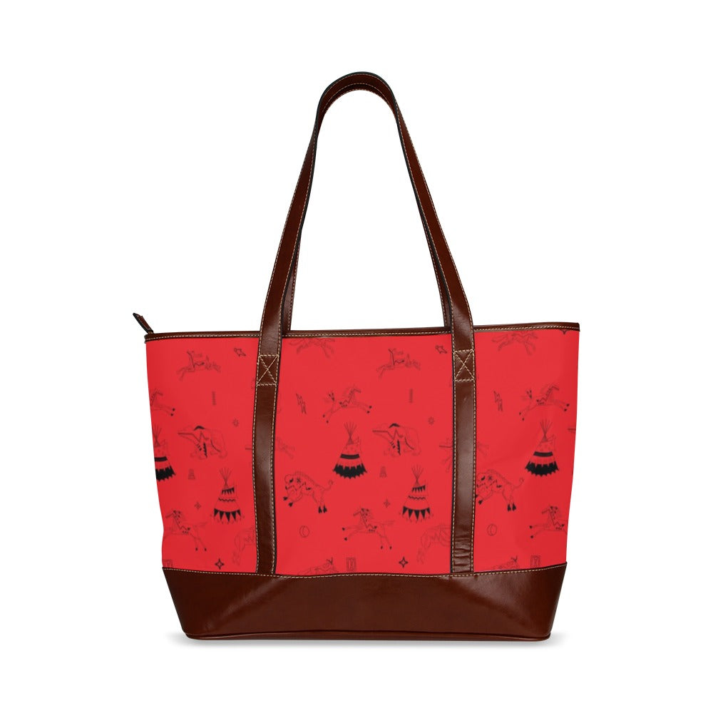 Ledger Dables Red Tote Handbag