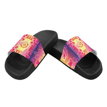 Load image into Gallery viewer, Kaleidoscope Dragonfly Men&#39;s Slide Sandals
