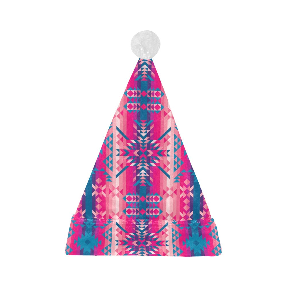 Desert Geo Blue Santa Hat